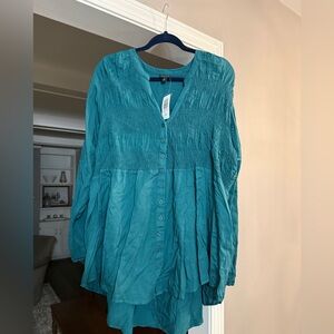 Torrid Teal Blue Blouse